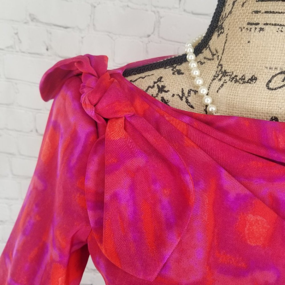 Kay Unger New York Printed Sheath Cocktail Dress 4 - Picture 5 of 8